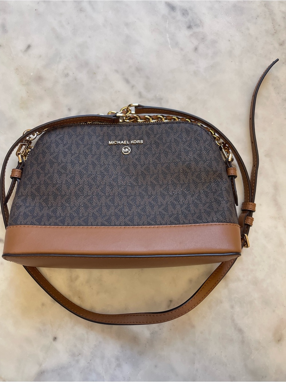 Michael Kors Dome Crossbody Bag Brown /Acorn